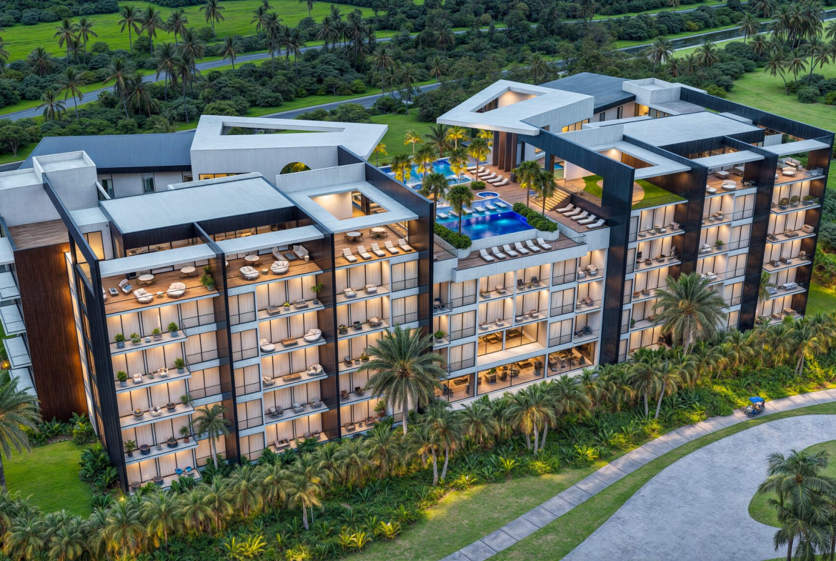 Aura del Mar Cap Cana – Rear aerial view