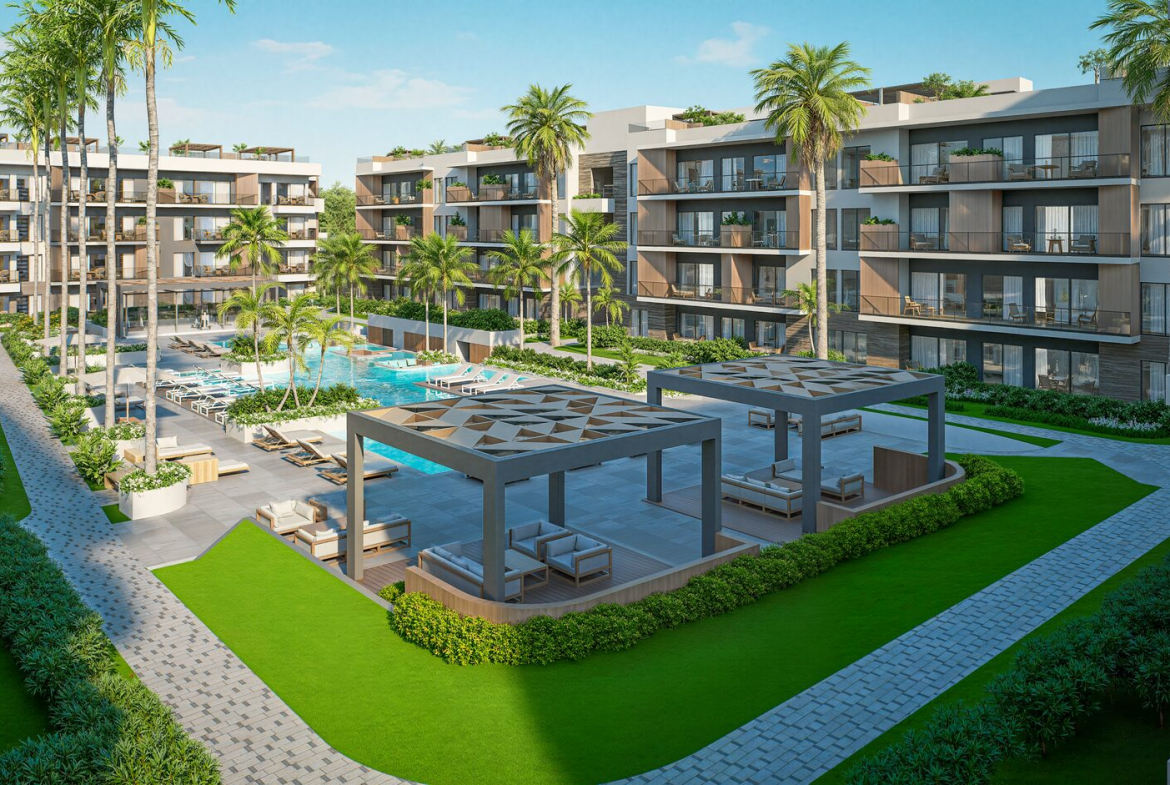 Green Garden Residences IV Vista Cana – Pool and social area 1
