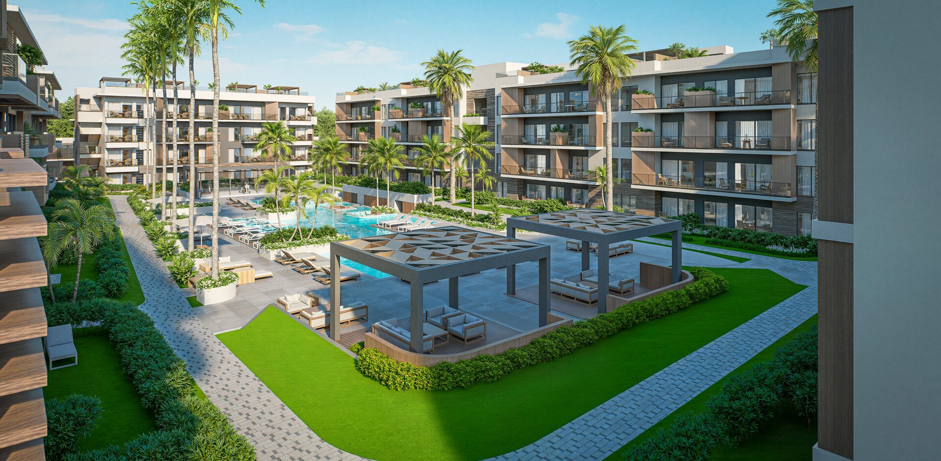 Green Garden Residences IV Vista Cana – Pool and social area 1