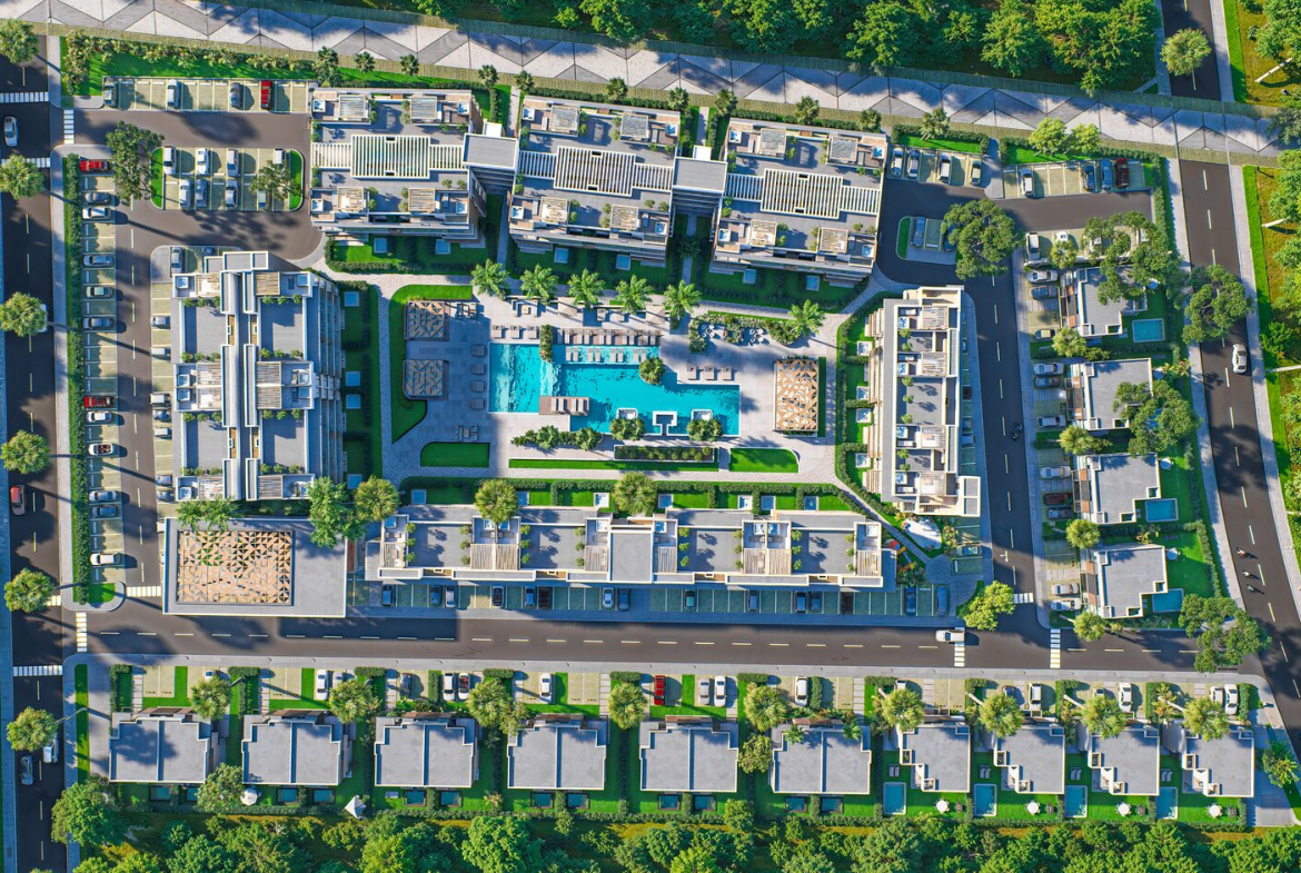 Green Garden Residences IV Vista Cana – Aerial view of the community
