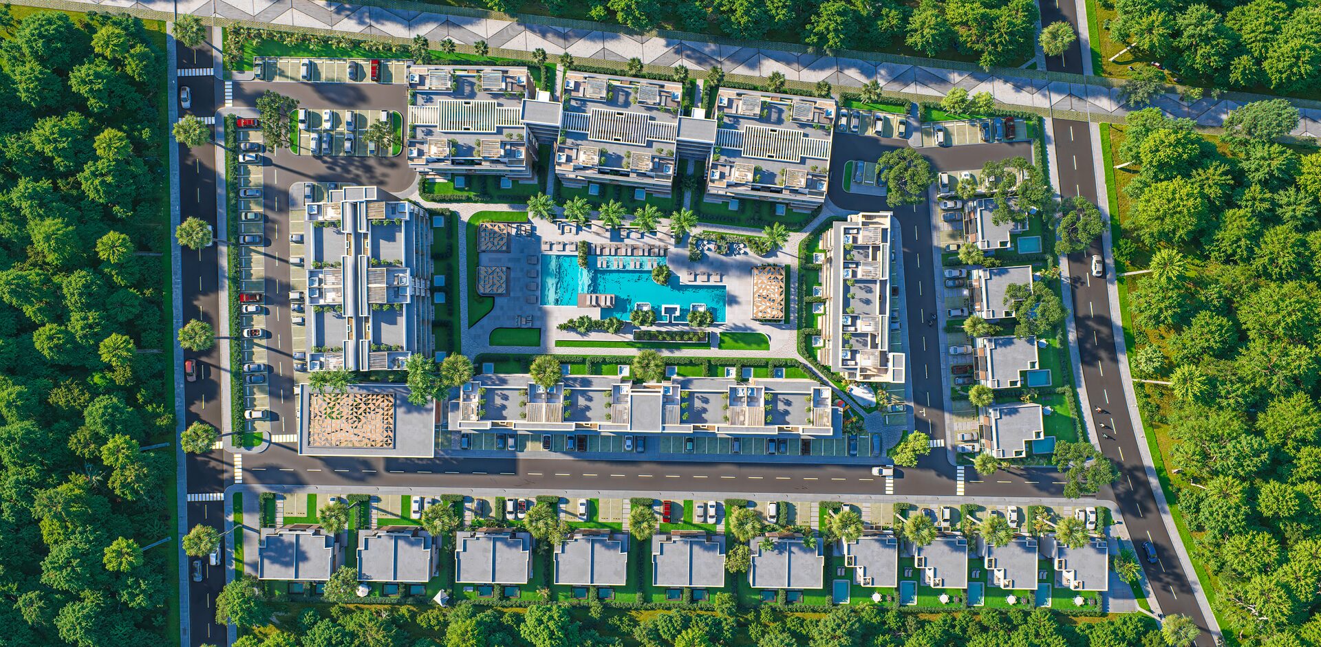 Green Garden Residences IV Vista Cana – Aerial view of the community