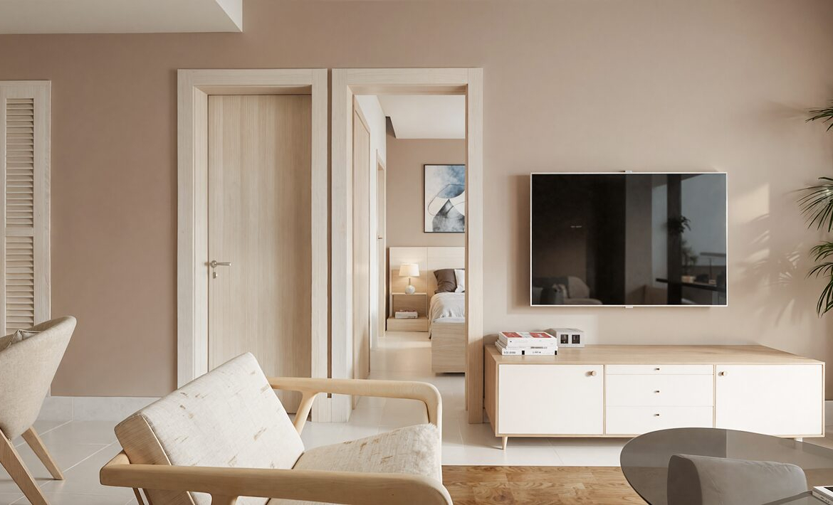 Green Garden Residences IV Vista Cana – 1 bedroom apartment living area