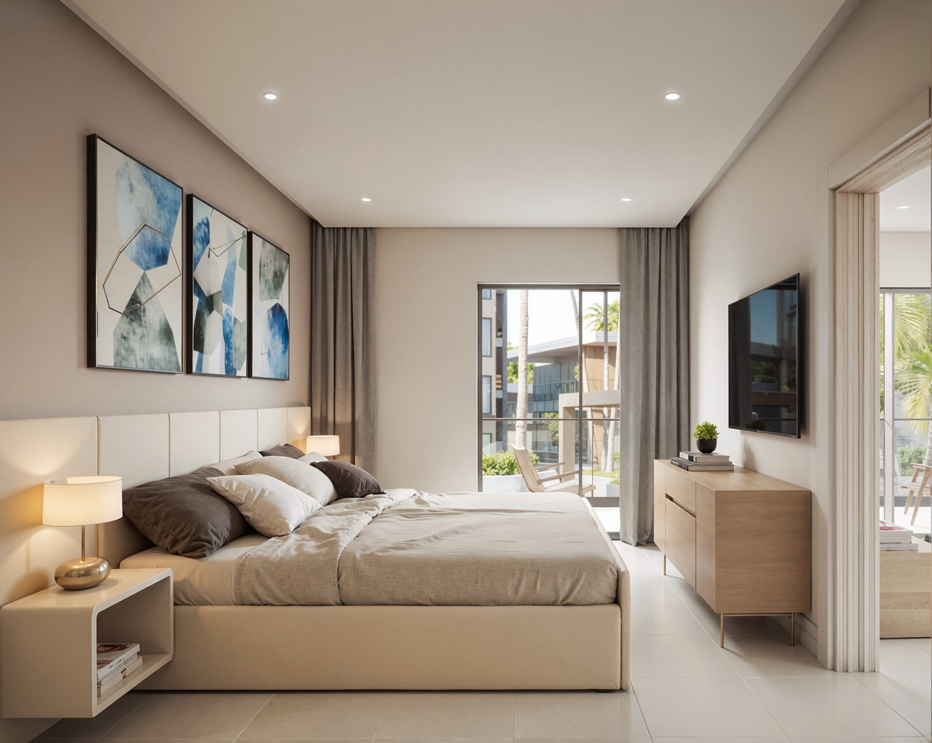 Green Garden Residences IV Vista Cana – 1 bedroom apartment bedroom
