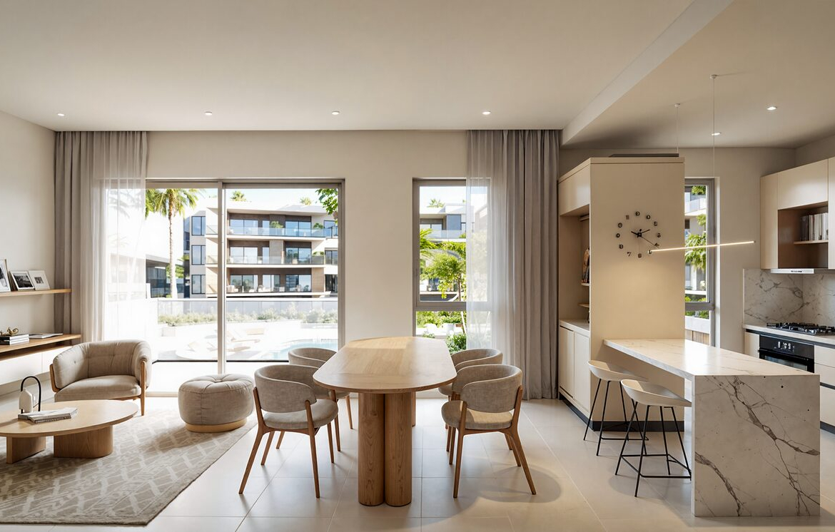 Green Garden Residences IV Vista Cana – 2 bedroom apartment living area