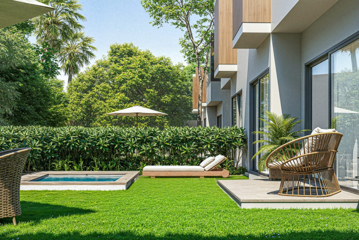 Green Garden Residences IV Vista Cana – Duplex villa exterior 2