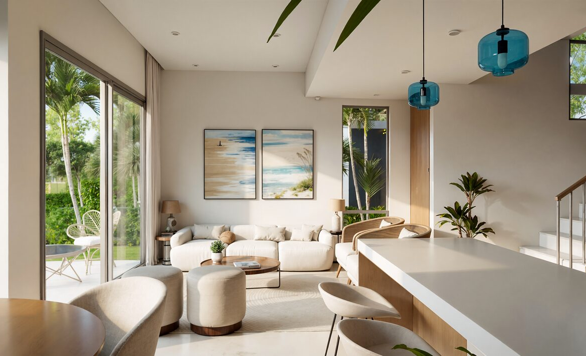 Green Garden Residences IV Vista Cana – Duplex villa living area