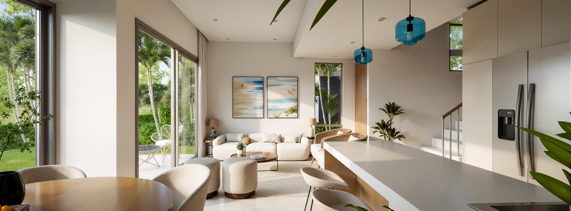 Green Garden Residences IV Vista Cana – Duplex villa living area